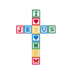 Krzyż na ścianę I LOVE JEZUS 20,5 cm